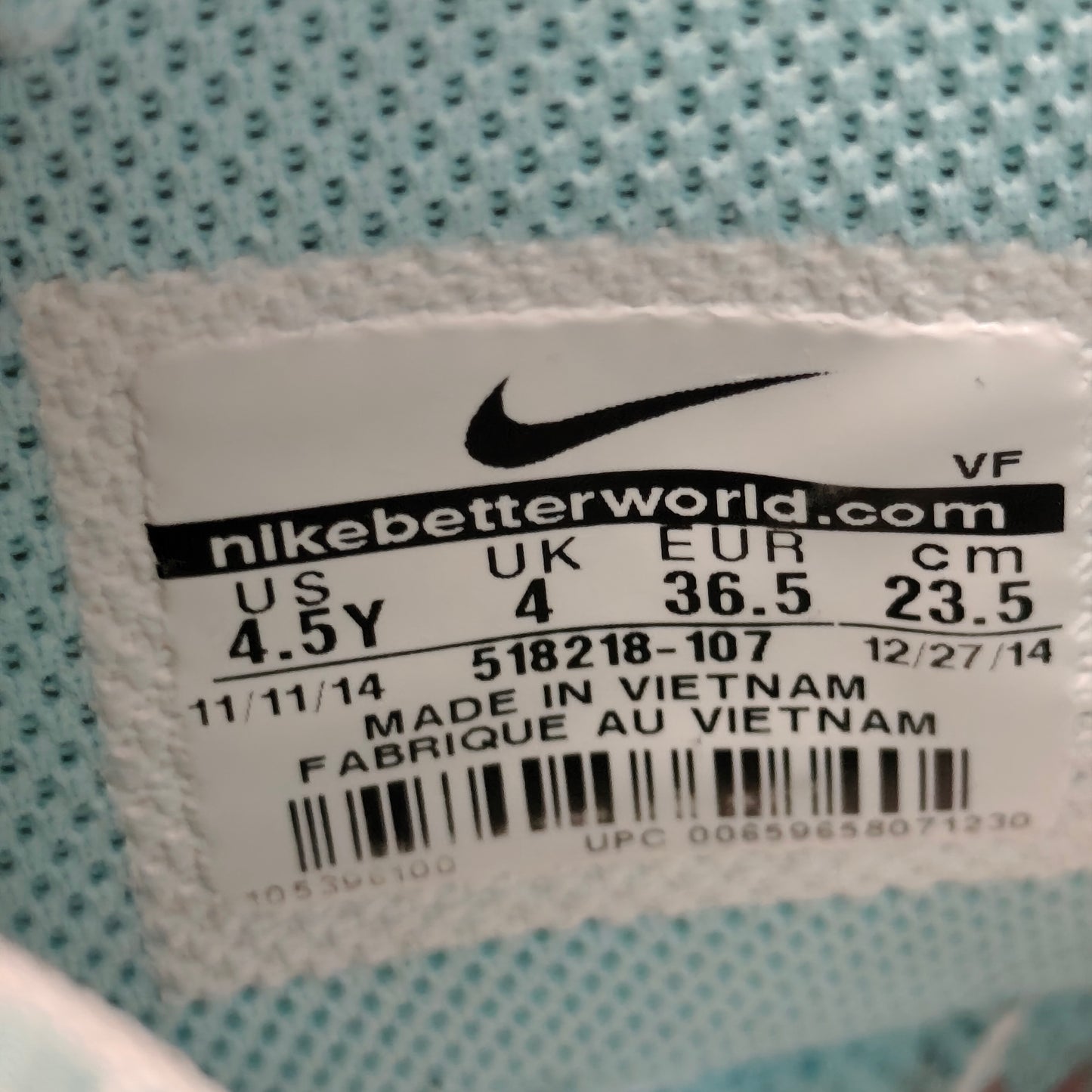 Nike Air Force 1 Low White Menthe – Taille 36,5