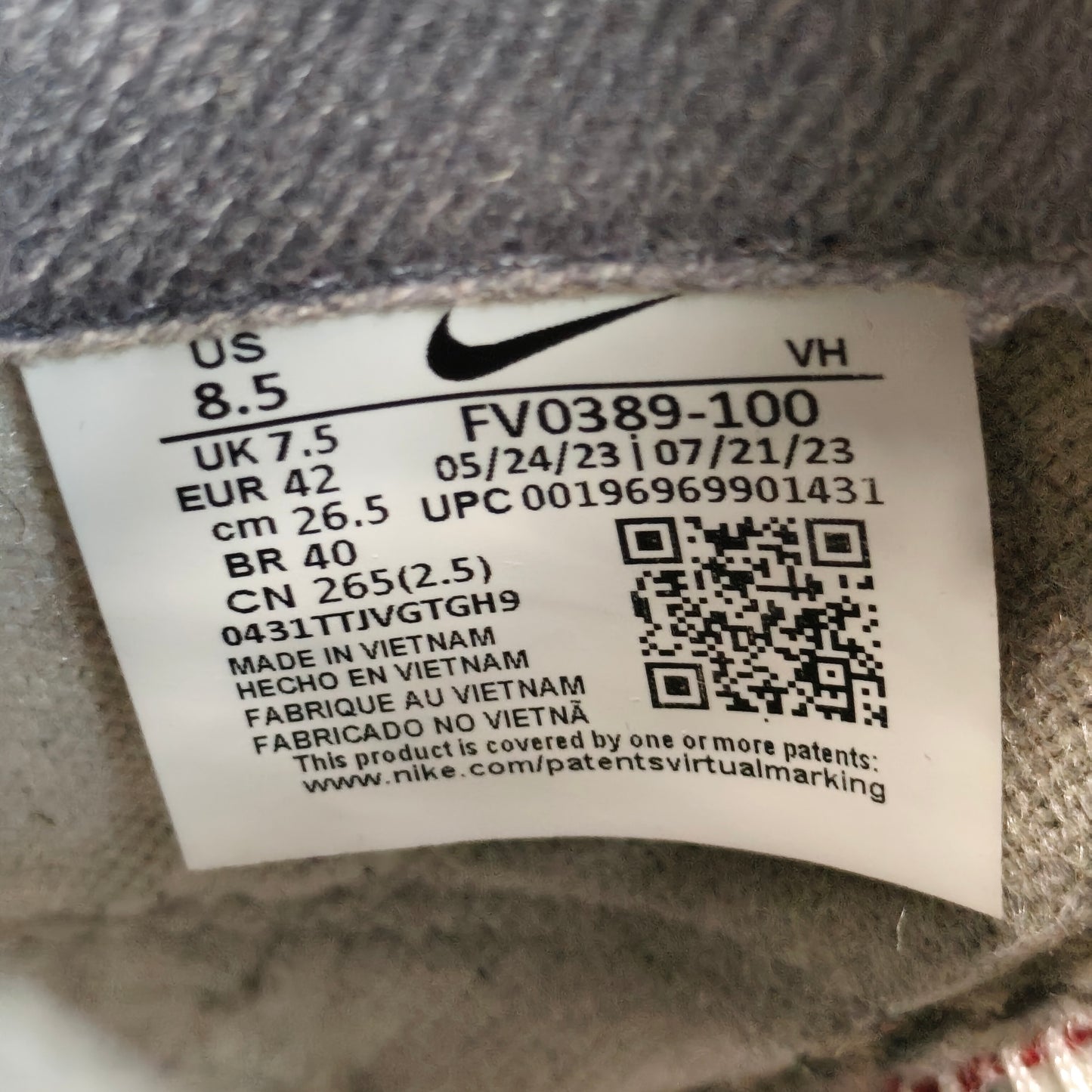 Nike Dunk low Smoke Grey Gum – Taille 42