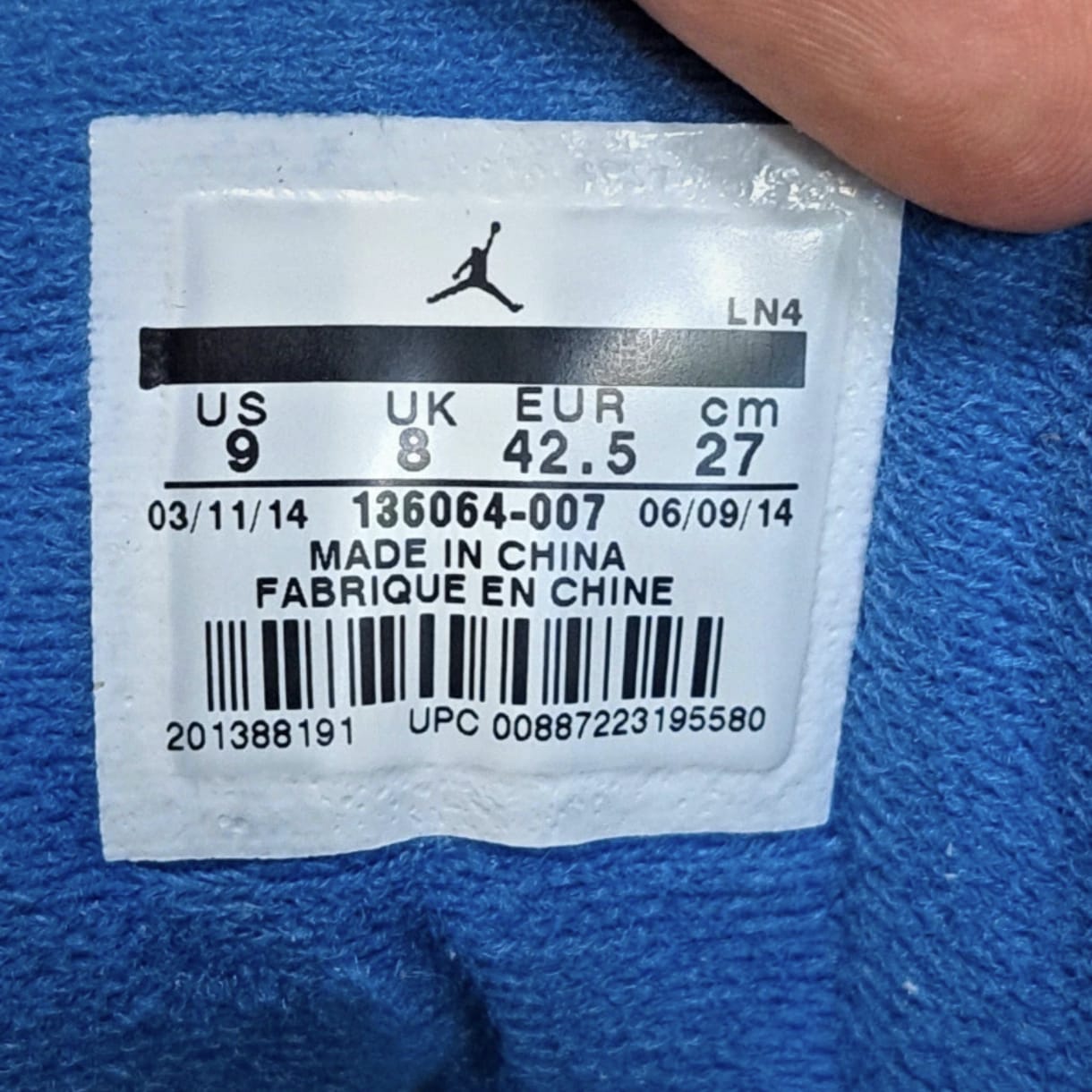 Air Jordan 3 Sport Blue – Taille 42,5