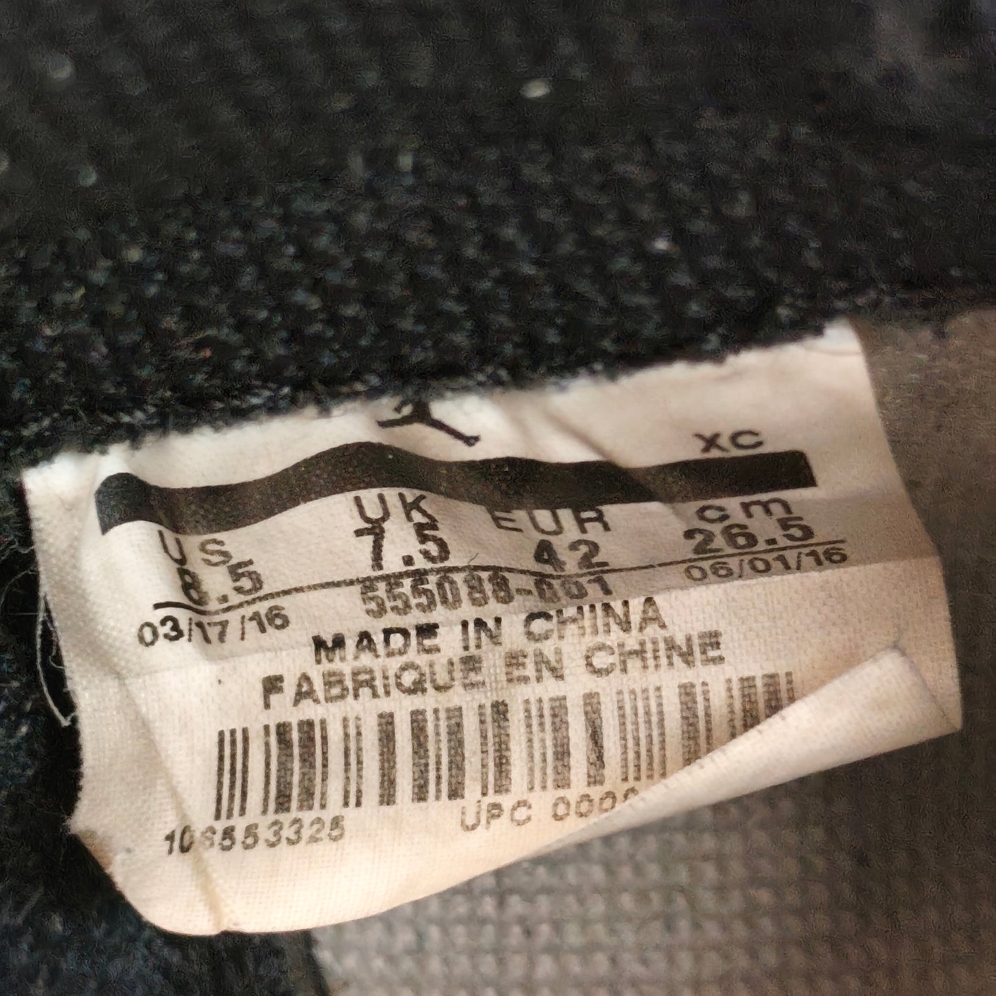 Air Jordan 1 high OG Banned Bred 2016 – Taille 42