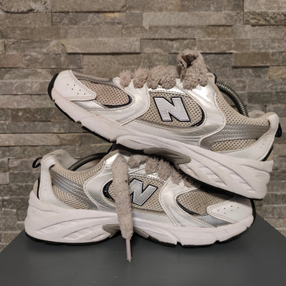 New Balance 530 White Silver Navy "Fluffy Laces" – Taille 39