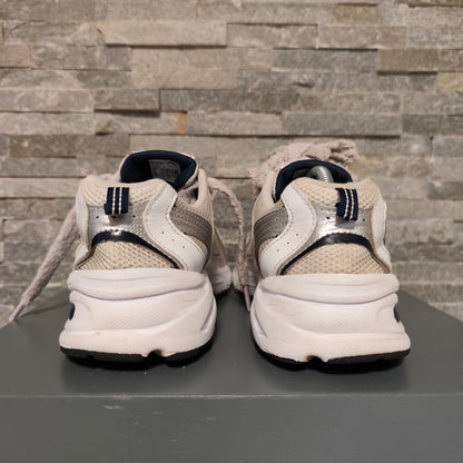 New Balance 530 White Silver Navy "Fluffy Laces" – Taille 39