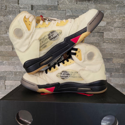 Air Jordan 5 x Off White "Sail" – Taille 45