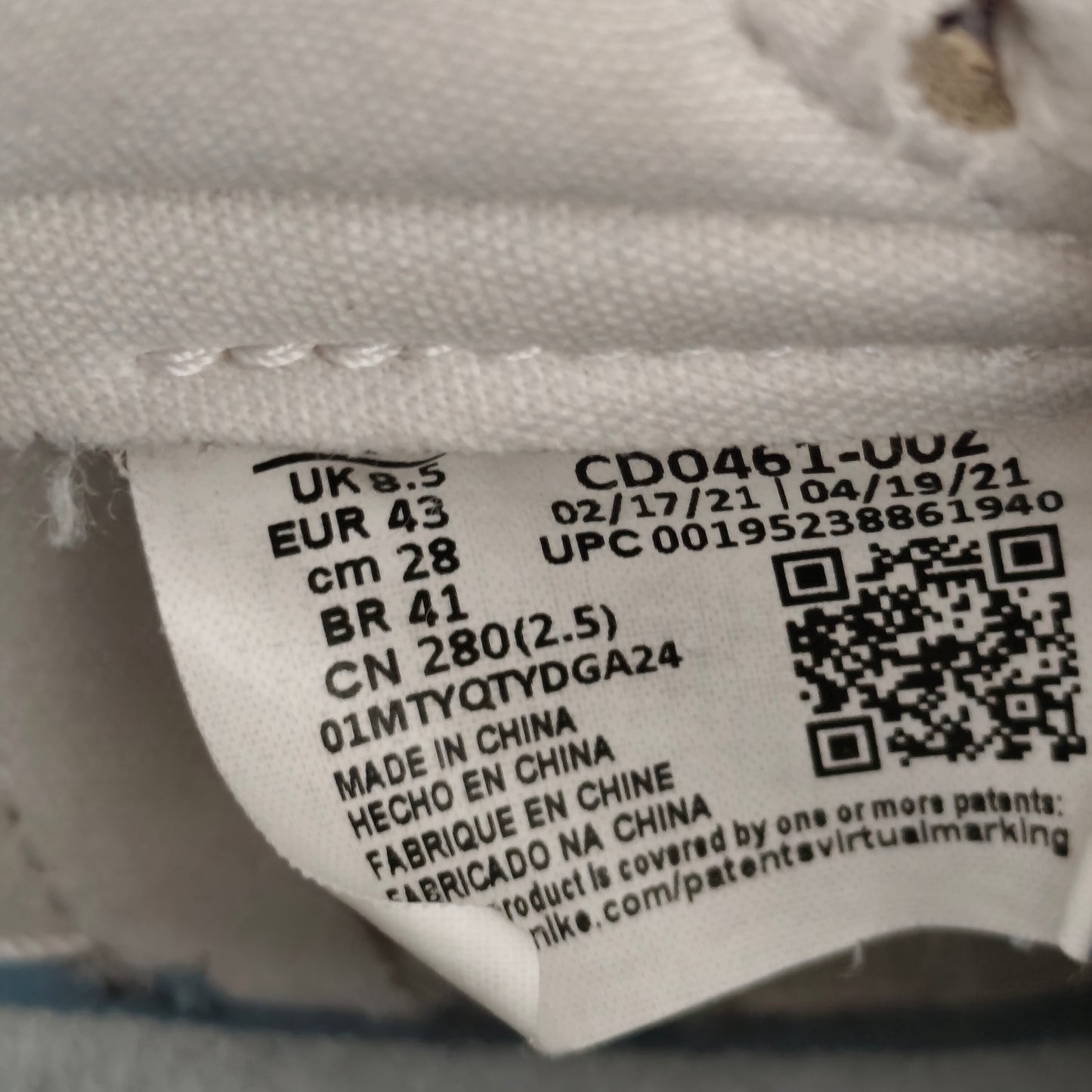 Air Jordan 1 High Seafoam - Taille 43