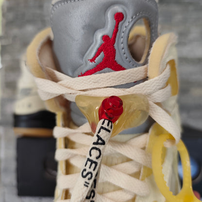 Air Jordan 5 x Off White "Sail" – Taille 45