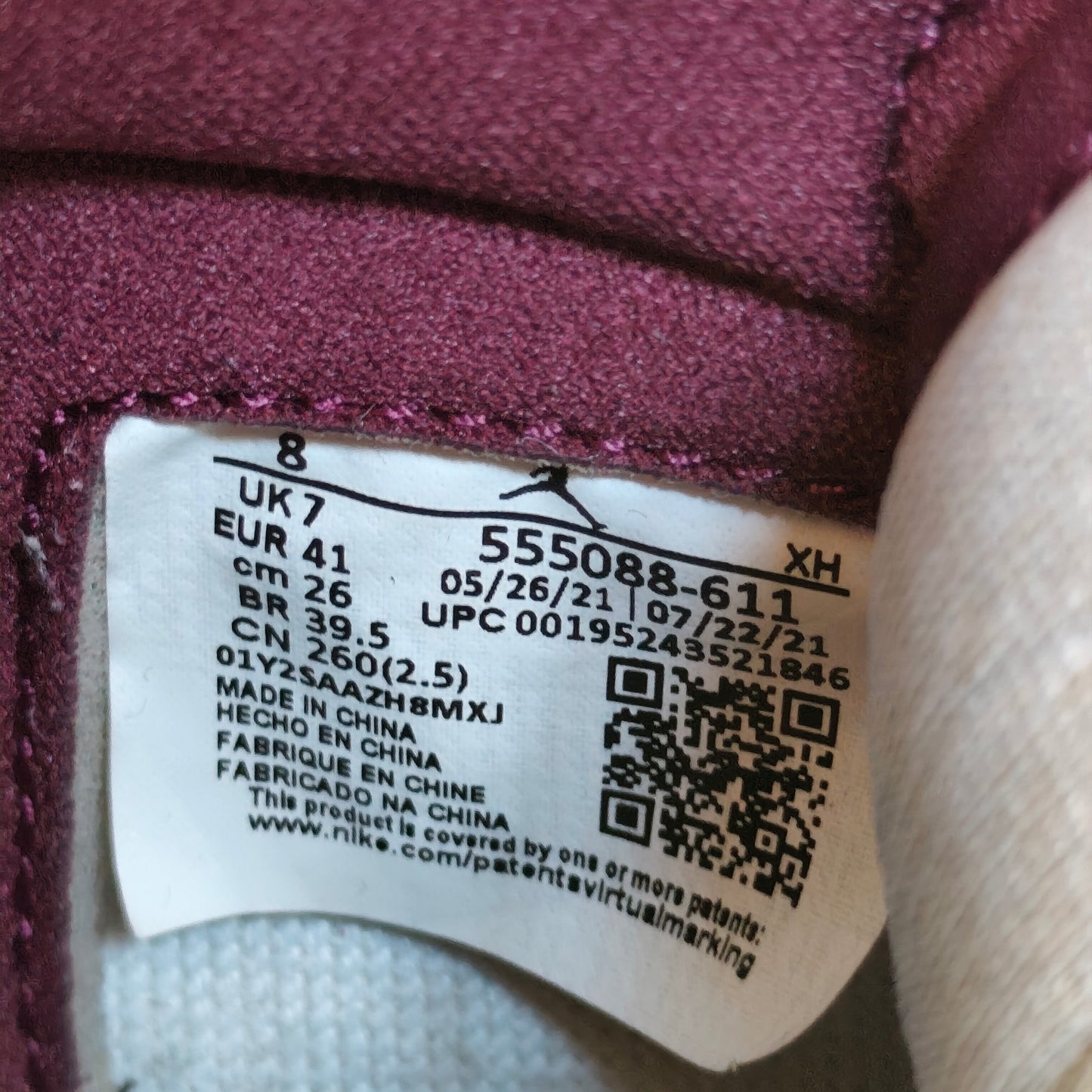 Air Jordan 1 High Bordeaux - Taille 41