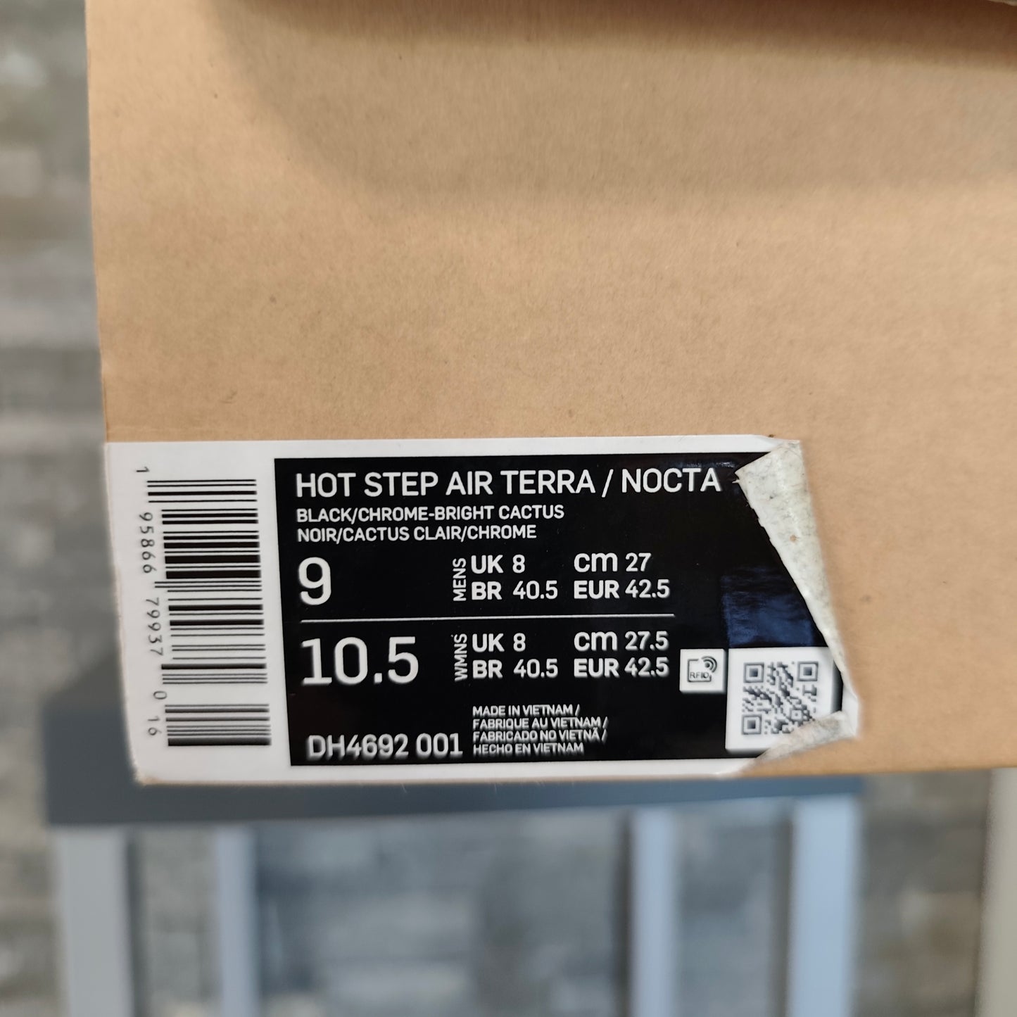 Nike Hot Step Terra x Nocta Black – Taille 42,5