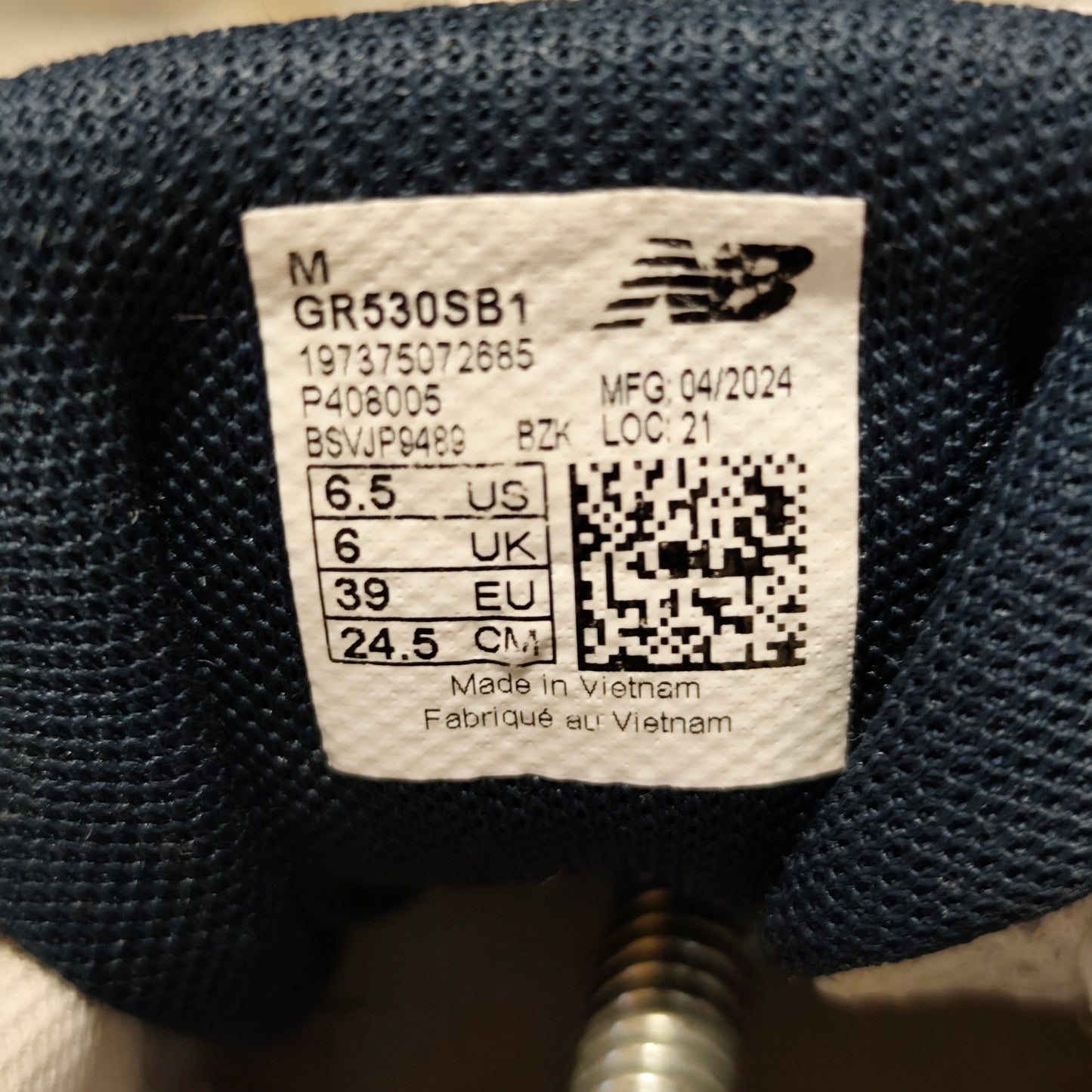 New Balance 530 White Silver Navy "Fluffy Laces" – Taille 39